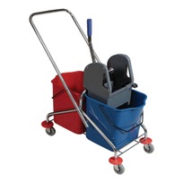 Сервировочные тележки Тележка двухведёрная металл 2x23 L с отжимом фото